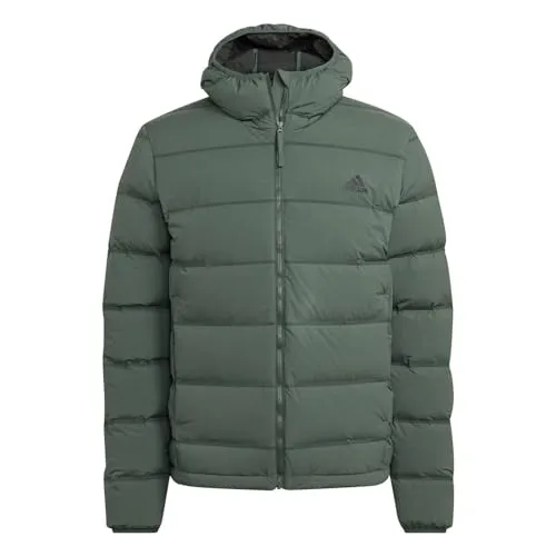 Adidas Mens Jacket (Down) Helionic Stretch Hooded Down Jacket, Green Oxide, HG8717, M