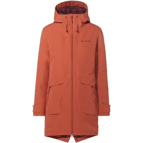 Vaude Women's Skomer Winter Parka III - Roter Parka Größe 42 - Funktionsjacke für kalte Tage, wasserdicht und isolierend mit Kapuze; ideal für Alltag und Outdoor-Aktivitäten; nachhaltiges Material aus recyceltem Polyester.