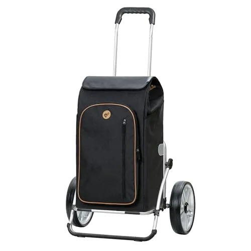 Andersen Einkaufstrolley XXL Folke - klappbar mit Kühlfach - Robuster, klappbarer Einkaufstrolley aus Aluminium mit 61 Litern Volumen und 50 kg Tragkraft. Ideal für den Einkauf, ausgestattet mit leisen Kugellager-Rädern und praktischem Kühlfach.
