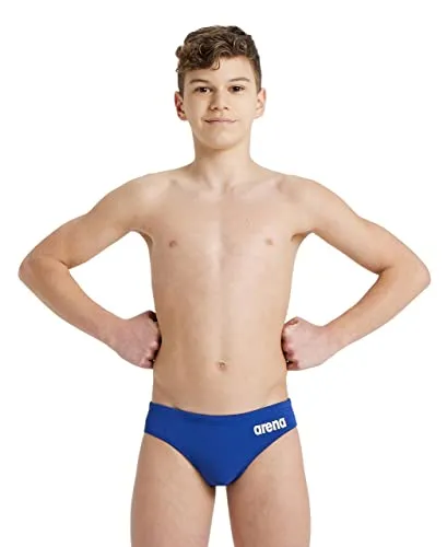 Arena Solid Team Junior Kinder-Badehose, Schnelltrocknende Kurze Badehose aus MaxLife Eco Gewebe mit Maximaler Chlorbeständigkeit und UV 50+ Schutz