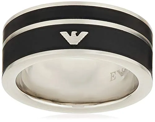 Emporio Armani EGS2032 Ring in Schwarz - Einheitsgröße - Eleganter Emporio Armani Ring EGS2032 in Schwarz, Einheitsgröße. Perfekt für stilbewusste Männer und ideal als modisches Accessoire.