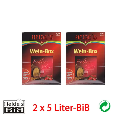Erdbeer-Wein 9,5% Alc., 2 x 5 Liter-BiB - 2er-Pack