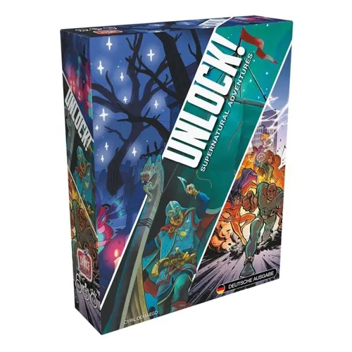 Asmodee Unlock! – Supernatural Adventures: Spannendes Rätselspiel für die ganze Familie - Gesellschaftsspiel für 1-6 Spieler ab 10 Jahren, erlebe kooperative Abenteuer mit der kostenlosen Unlock!-App in Echtzeit und verschiedenen Schwierigkeitsstufen.