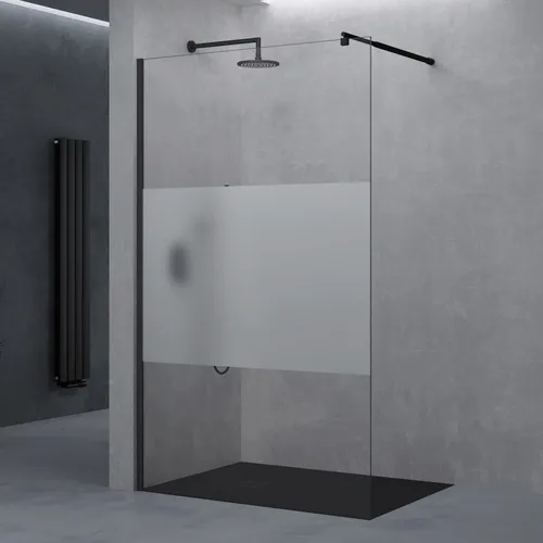 doporro Luxus Duschwand Bremen 120x200cm in schwarz von doporro
