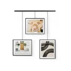 Umbra Exhibit Bilderrahmen 3er-Set (20 x 25 cm), schwarz in schwarz von Umbra
