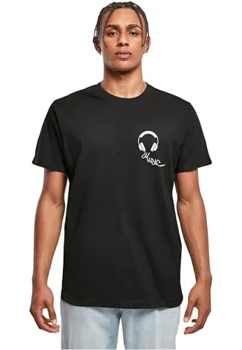 Mister Tee Melodic Tee Black, XL - T-Shirts für Herren in verschiedenen Farben, komfortabler Rundhalsausschnitt, ideal zum Kombinieren mit Jeans oder Shorts für einen lässigen Look.