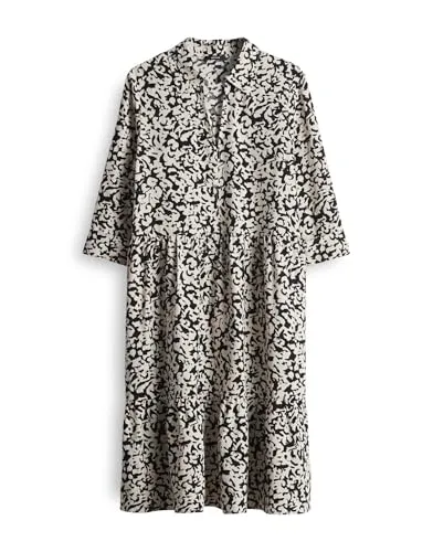 OPUS Damen Minikleid WALARI | Feminines Printkleid mit Volantstufen - Freizeitkleid für Damen, aus hochwertigem Lenzing Ecovero Material für ein angenehmes Tragegefühl und langlebige Qualität. Ideal für einen lässigen, stilvollen Look.