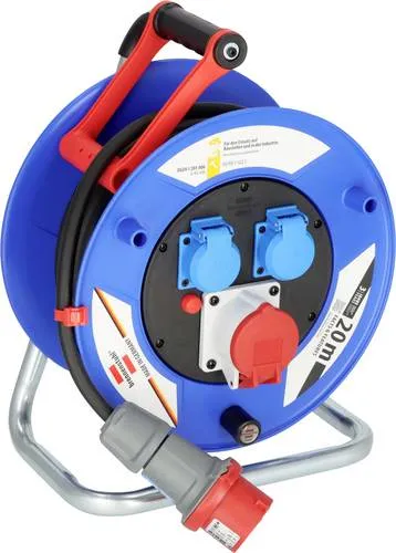 Brennenstuhl Industrie- / Baustellentrommel H07RN-F 5G2,5 - CEE 1 - 20 m - Kabeltrommel für Baustellen mit IP44 Schutz, langlebig und robust, ideal für den professionellen Einsatz.