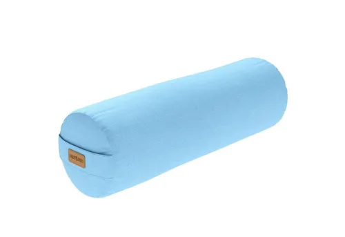 GORILLA SPORTS Yoga Bolster Yogakissen Ø20cm, aus 100% Baumwolle, mit Dinkelfüllung, Yogarolle, Waschbarer, mit Tragegriff, Yogakissen, für Restorative Yoga, Pilates