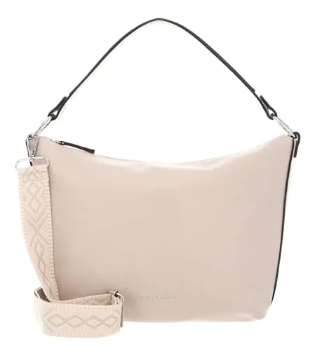 Bruno Banani Schultertasche Amalfi - Handtasche für Damen in Beige, aus hochwertigem Lederimitat. Mit verstellbarem Schulterriemen und praktischem Reißverschlussfach für Ihr Handy.