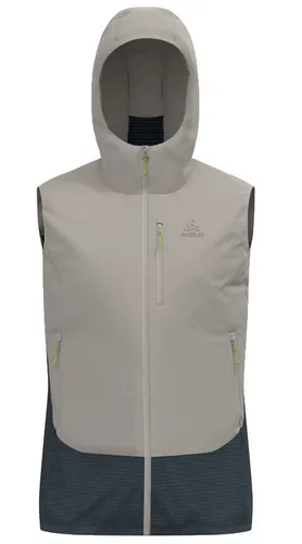 ODLO Herren Weste ASCENT HYBRID - Alpine Weste aus Recyclingfasern, bietet optimale Wärme und Atmungsaktivität mit Merinowolle und Gitterstruktur für effiziente Feuchtigkeitsableitung.