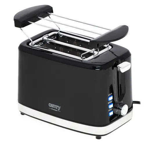 Camry CR 3218 Toaster - Leistungsstarker Toaster mit 6 Bräunungsstufen, ideal für perfekt geröstetes Brot und Brötchen jeden Morgen.