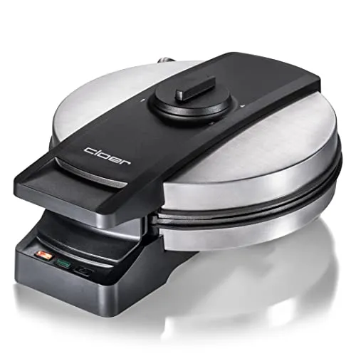 Cloer 2898EF Hörncheneisen Professional - Waffeleisen für gewerblichen Gebrauch mit zuckerresistenter Beschichtung, ideal für knusprige Hörnchen (16cm Ø) und ausgestattet mit akustischer Fertigmeldung.