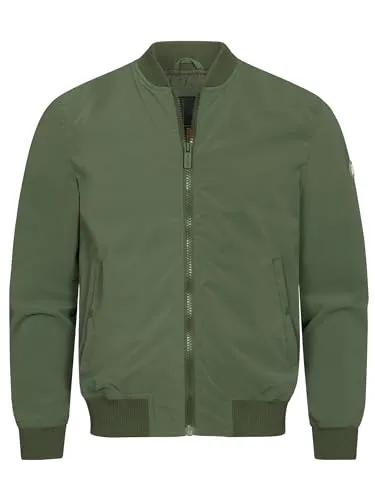 Indicode Herren INIgnam Jacke | Übergangsjacke für Männer mit Stehkragen, Army, XL - Klassische Bomberjacke mit bequemer Passform und praktischen Reißverschlusstaschen. Ideal für den Alltag und stylisch in jeder Situation. Hochwertige Verarbeitung für besten Tragekomfort.