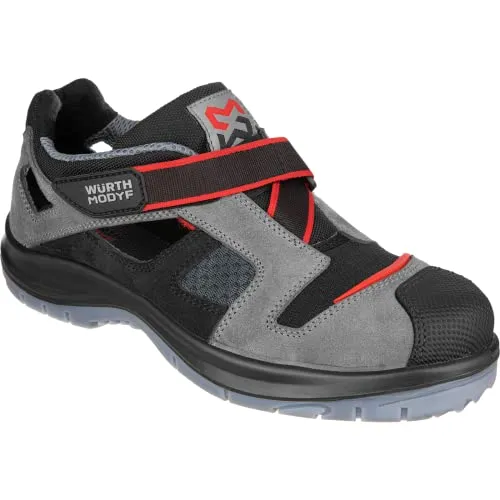 WÜRTH MODYF Sicherheitssandale S1P Stretch X grau - Größe 42 - Herren Industrie & Handwerk Schuhe, atmungsaktive Sicherheitssandale mit rutschfester Sohle für optimalen Komfort und Sicherheit am Arbeitsplatz.
