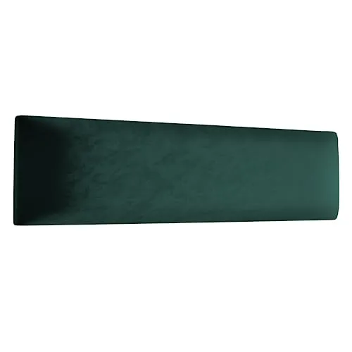 Muralo Samt Wandkissen Stoff Polsterpaneel Schlafzimmer Wohnzimmer Bett Wandpolster Bettkopfteil Lendekissen Modern Luxus Gepolstert Polster Paneel (Flaschengrün, 90 cm x 30 cm)