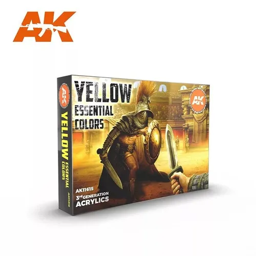 AK Interactive AK11615 - Yellow Essential Colors 3Gen Set 6x17ml
