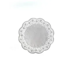 Deko-Tortenspitze (PAP) rund weiß Ø14cm [100 St.]