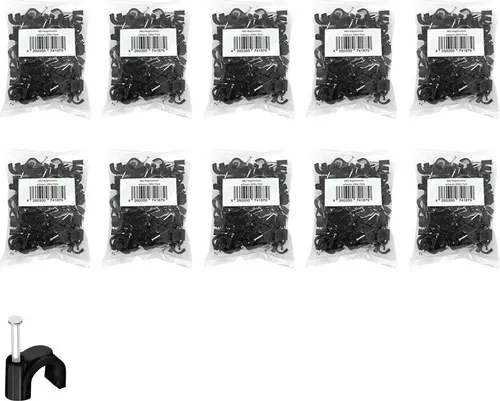 1000x ARLI Nagelschelle 10 mm schwarz
