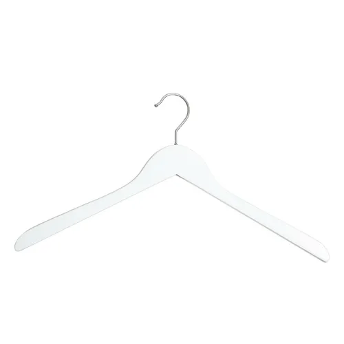 Holzbügel 44 cm Kleiderbügel Wäsche-Bügel Ladeneinrichtung stabil weiß lackiert