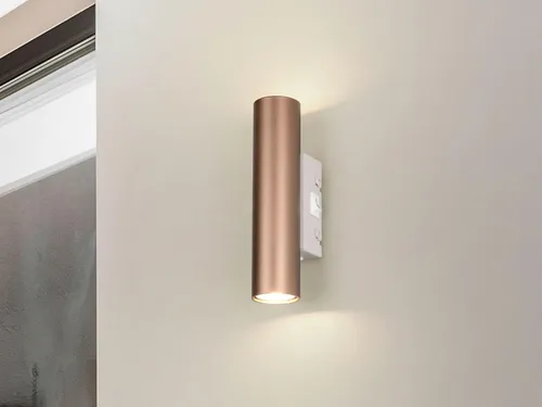 LED Wandlampe Coffee Grau Up and Down mit Schalter