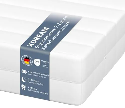 Produktbild XDREAM Pure Ergonomische Kaltschaummatratze 100x200 cm