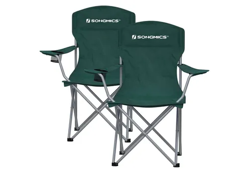 SONGMICS Campingstuhl, Klappstuhl, 2er Set, bis 150 kg belastbar
