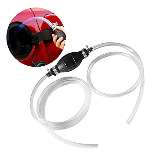 Coriver Handpumpe Wasser, 2m Benzinpumpe Benzin Wasserpumpe Manuell, Auto Kraftstoffpumpe für Diesel Gas Bootszubehör Absaugpumpe Öl Aquarium