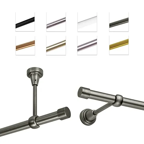 MDEKOR Gardinenstange 540 cm einläufig in grau von MDEKOR