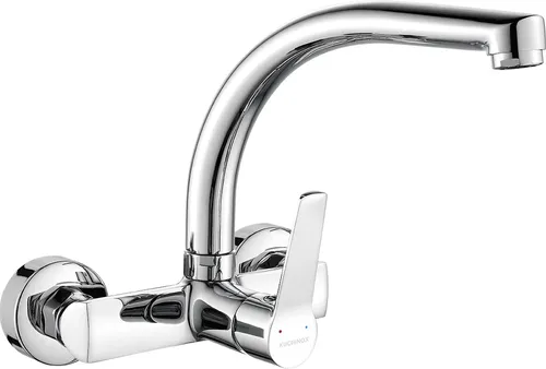 BADLAND Küchenarmatur Wandmontage Wasserhahn VILAVA Küchenmischer für Küche in Chrom