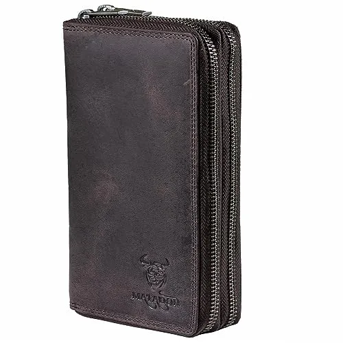 MATADOR Damen Portemonnaie Leder #Madrid mit Geschenk Box - Elegante Damen-Geldbörse aus handgefertigtem Echtleder mit RFID Blocker, 30 Kartenfächern und praktischem Design für optimale Organisation.