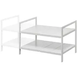 Yamazaki Küchenregal Schrankregal Badregal ausziehbar 50-85cm - Küchenregale - praktischer, erweiterbarer Organizer für optimalen Stauraum, perfekt anpassbar an jeden Platz, auch unter der Spüle.