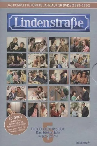 Lindenstraße - Das komplette 5. Jahr (1989-1990) - 10 DVD Boxset - Filme, Box Set mit 10 DVDs, ideal für Fans der Kultserie und zum nostalgischen Schauen.