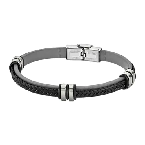 Lotus Herren Edelstahl-Armband - Elegantes Edelstahl-Armband mit Clipverschluss, 1,15 cm breit – ideal für stilbewusste Herren.