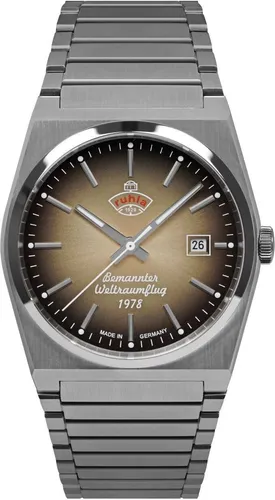 ruhla Automatische Uhr 4660M-2 - Elegante analoge Armbanduhr für Herren mit hochwertigem Edelstahl-Gehäuse und Saphirglas, ausgestattet mit einem präzisen Japanischen Automatik-Uhrwerk für zuverlässige Zeitmessung.