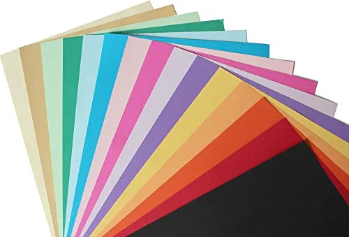 Blatt Buntes Papier 160g/m² DIN A4 Bastelpapier 15 Farben Tonpapier Bastelkarton 150