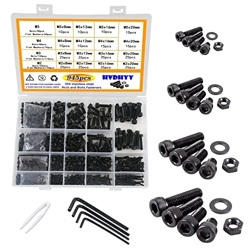 Schrauben & Muttern Schwarz von HVDHYY