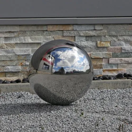 CLGarden 30cm Kugel aus Edelstahl Edelstahlkugel poliert 30 V2A Stahl Gartendekokugel Schwimmkugel