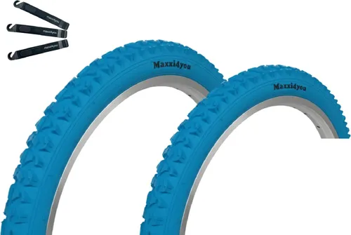 Maxxi4you 2 x Fahrradreifen HY-A109 in Blau 57-559 (26
