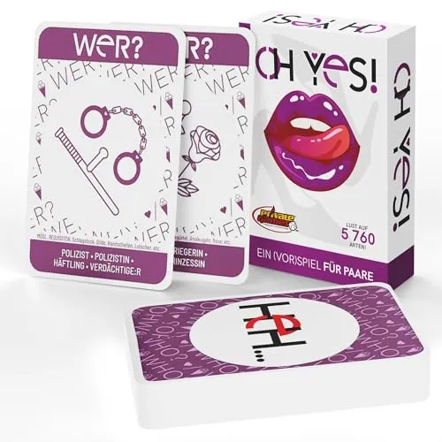 Private Games OH YES! Lila – Erotisches Kartenspiel für Paare ab 18 – Sinnliches Sexspiel & Erotikspiel mit 5.760 Szenarien – Erwachsene Spiele für Zweisamkeit & Fantasie – Spiel für Paare & Gruppen