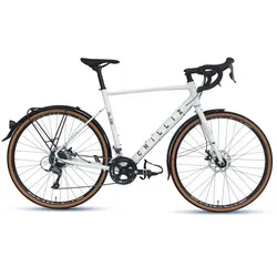 CHILLIZ Gravelbike 28 Zoll GL.08 – Weiß, 16 Gänge, mech. Scheibenbremse - Das CHILLIZ GL.08 Gravelbike überzeugt mit einem leichten Aluminiumrahmen und 16 Gängen für präzises Schalten. Ideal für Abenteuer und den täglichen Weg zur Arbeit – inklusive Schutzbleche und Gepäckträger.