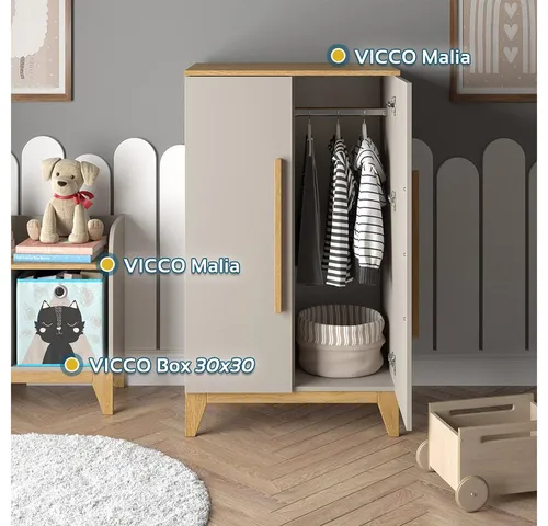 VitaliSpa® Kleiderschrank Malia in braun von VitaliSpa®