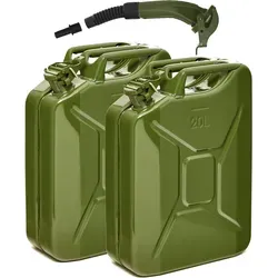 BW Benzinkanister Metall 20L mit Ausgießer - TÜV-geprüft & UN-zugelassen - Benzinkanister 20L aus robustem, pulverbeschichtetem Stahl für höchste Sicherheit und Langlebigkeit. Ideal für Benzin, Diesel und mehr, ausgestattet mit praktischem Ausgießer für schnelles Betanken.