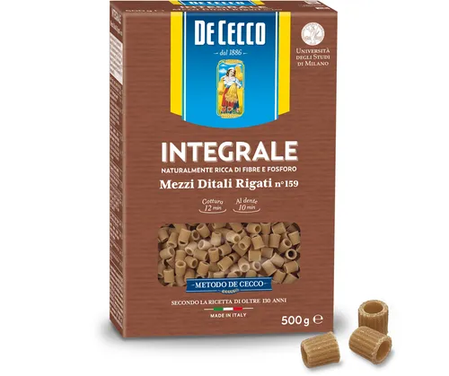 De Cecco Mezzi Ditali Rigati Integrali n 159 Vollkorn italienisch Pasta 500g