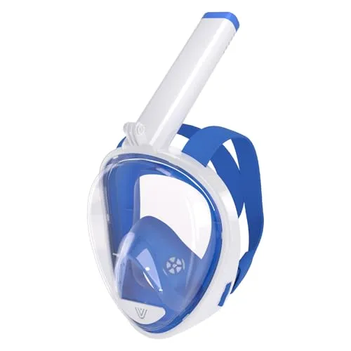 Vitare Schnorchelmaske für Erwachsene und Kinder, Tauchmaske Vollgesichtsmaske, 180° Panorama Taucherbrille mit Schnorchel, Schnorchelset mit Kamera Clip, Antibeschlag Tauchmaske Ganzes Gesicht