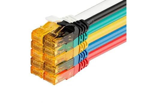 SEBSON 10x Ethernet Kabel 0,5m CAT 6 - Gigabit LAN Patchkabel 1000Mbit/s Netzkabel, (50 cm)