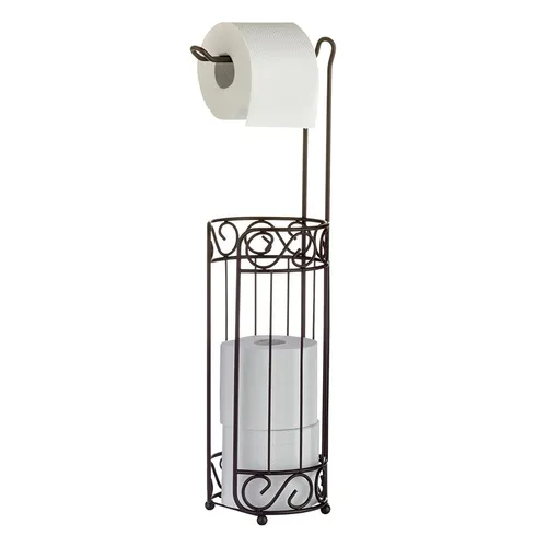 WC-Papierrollenständer Nostalgie Metall Pulverbeschichtet  Höhe: 57 cm