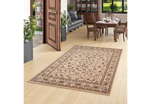 Pergamon Orient Teppich, Beige, 80x150 cm - Teppiche, strapazierfähiger Velours Teppich in modernen Farben, leicht zu reinigen und schadstoffgeprüft, ideal für jedes Zuhause.