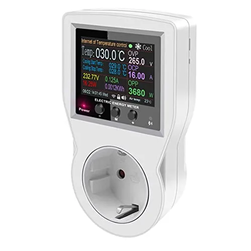 NONDK Tuya Wifi Thermostat Steckdose 16A AC220V Digitaler Temperaturregler Steckdose Zeitschaltuhr Sensor EU-Stecker