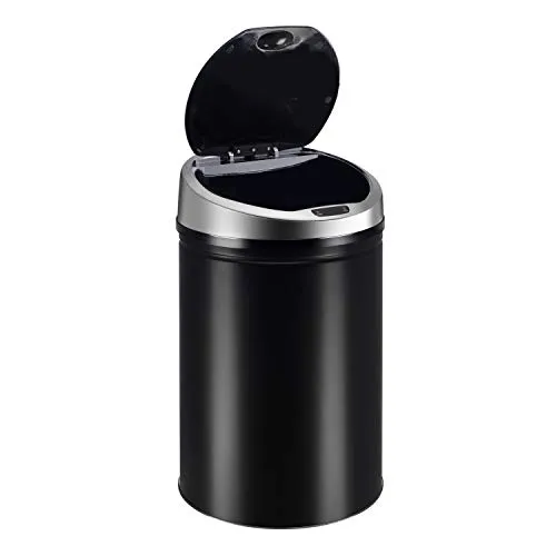 Ribelli Sensor Mülleimer 30L – Schwarz mit Chrom-Deckel - Eleganter Sensor Mülleimer in Schwarz mit chromfarbenem Deckel. Ideal für die Küche, bietet 30 Liter Volumen und eine moderne, hygienische Mülltrennungslösung.